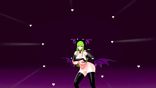 Morrigan Seniorita - HIKS MMD  - Green Hair Color Edit Smixix