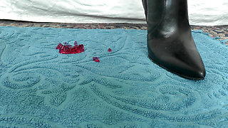Smoking Mistress and Licking Dessert From Boot Soles, POV Clip, Lady Victoria Valente