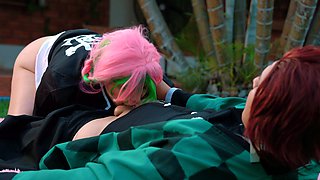 Innocent Mitsuri receives a tremendous anal from Tanjiro