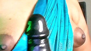 Role Play Fantasy Video - Tamil Stepmum Seduction in Green Saree