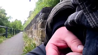 Outdoor Small Cock Masturbation Closeup