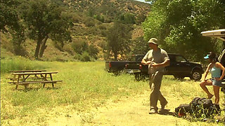 Hot sex outdoor for a nasty slut