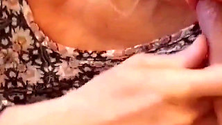 Amateur Wife Enjoys Blowjob Swallow After Walking