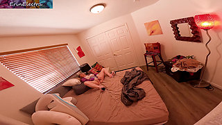 caught peeping, stepmom lets you masturbate with her and cum in her pussy