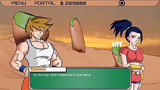 Hentai animated porn game with Bulma and Chi-Chi from Dragon Ball Z getting wild