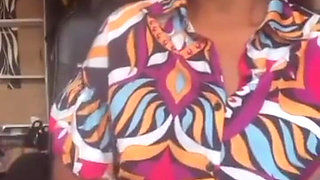 Public Masturbation of a Horny Mama Playing Her Fat Pussy in Her Shop for Her Lover