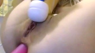 Double Orgasm Squirt with Anal Vibrator