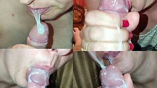 Amateur Blowjob Creampie Compilation - Cum in Mouth Swallowing & Hot Oral Montage