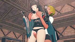 Burnice zzz gives a wild hentai blowjob in this anime porn