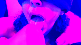 Latina gives best sloppy blowjob and swallows cum