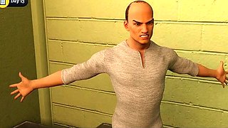 Two 3d cartoon cuties are ready for their bath