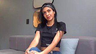 Petite Latina Slut Stretched Open By Massive Cock In Rough Anal Threesome!