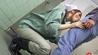 Busty Maki Koizumi sucks a hard cock