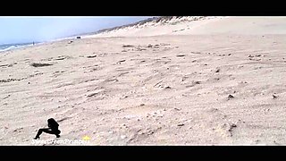 Hot Teen Masturbates Her Wet Pussy at Desert Beach - Best Pussy Ever!
