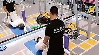 fitness coach bangs pupil