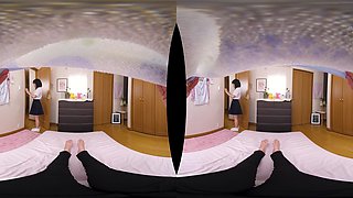 Japanese Student Fantasy Unfolds in Virtual POV Passion