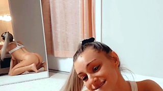 Extreme amateur pov blowjob with brunette babe