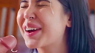 Too much cum for sexy face