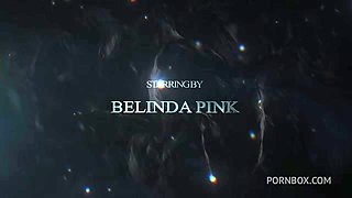 Sexy teen Belinda pink in erotic milk show in first DP interracial
