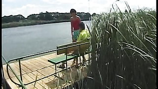 Curvy German slut enjoys a hard fuck at the lake