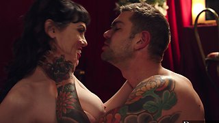 Juan Lucho fucked leggy brunette Audrey Noir in nylons