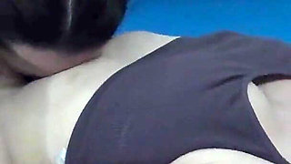 Two Horny and Hot Ladies at the Gym Wrestling and Belly Licking