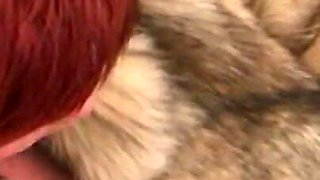 Masturbates in a Fur Coat