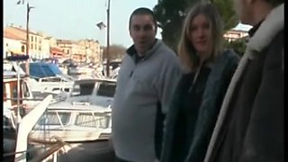 French blonde talking dirty with two hot men