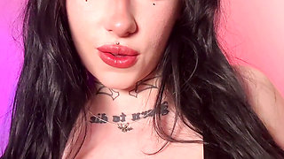 British goth teen with massive tits sexy JOI