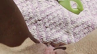 Inserting a Small Cup Into the Wet Pussy