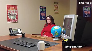 Lingerie Seducing Head Teacher At His Office
