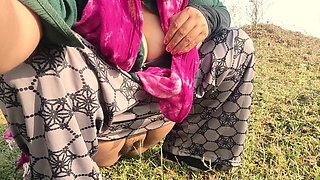 Indian Village Aunty Hardcore Sex Video Fucked Outdoor in Jungle by Stepbrother