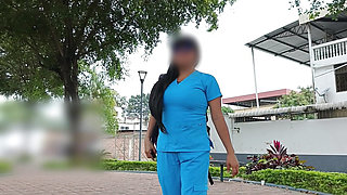 NURSE PORN!! SHE SEDUCES A PATIENT AND TAKES HIM TO THE HOSPITAL FOR A HAPPY ENDING