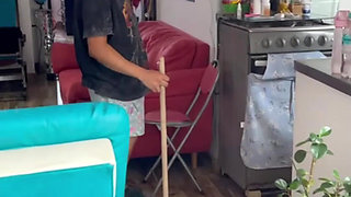 The neighbor at home