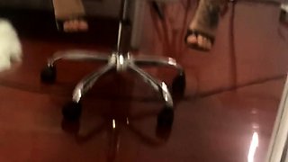Perfect blond making solo masturbation