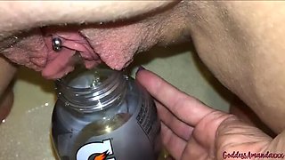 Goddess Amanda Pee Compilation - Open Mouth For Sexy Piss in Bathroom