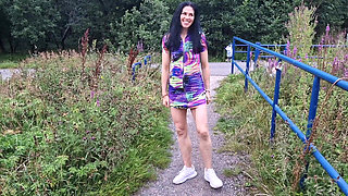 Spreading My Legs in Public Park