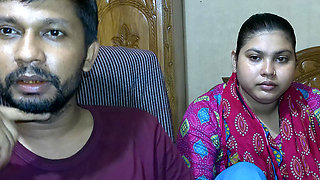 Newly Marriage Couple Wife Husband Friend Indian Village