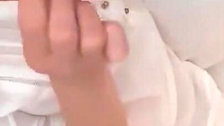 Put Red Lipstick and Smoking During Boobs Playing