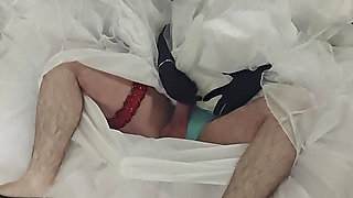 Won't someone cum inside my massive wedding gown with me?
