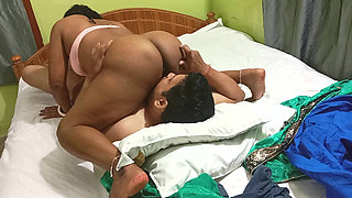 Indian Newly Married Wife Sapna Hot Sex with Her Step Brother While Wearing Saree