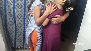 Indian Threesome with Neelimaa: Mature Desi Aunty in Hot Kitchen Sex