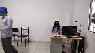 SEXI executive fucks her new employee - she gives him up the ass