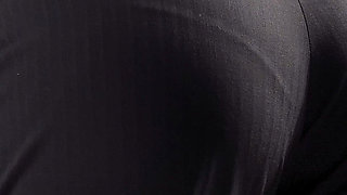 Amateur Secretary In Office Trousers Teases Her Visible Panty Line