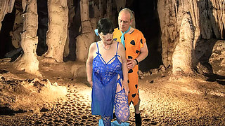 Granny Betty Rubble Fucks Fred Flintstone - Homemade BBW Cosplay Blowjob & Creampie