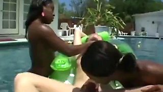 Interracial Pool Party: Amateur, Babe  Blonde Porn