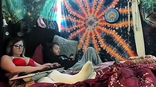 Sexy amateur blonde Russian web cam girl sucking on her toy