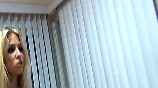 Naughty blonde femdom fetish hottie rams ass with strapon
