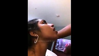 Brunette Slut Gives Blowjob To Big Cock Outdoors