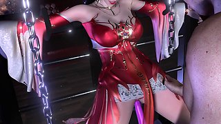 3D Horny Sexy Cosplay Model Have BDSM Sex with Huge Cock